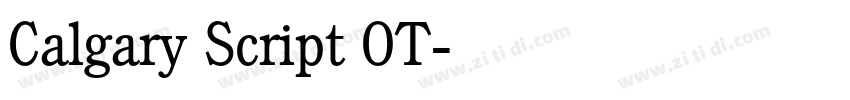 Calgary Script OT字体转换